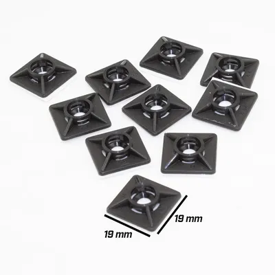 Immagine prodotto di Base adesiva per fascette di cablaggio | nero | 10 pz