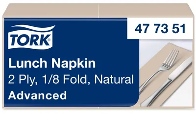 Immagine prodotto di Tork - Asciugamano 33x33cm 200st Naturale 477351 | Confezione 200