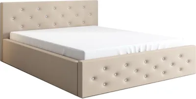 Produktbild von Polsterbett VALI 120 x 200 mit Matratze und Bettkasten. Farbe: Beige