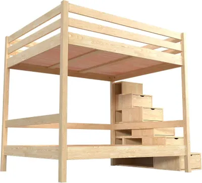 Produktbild von Doppelstockbett Sylvia 160x200 - Naturlack