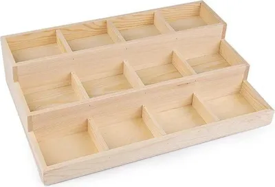 Obrázek produktu pro Dřevěné plato / organizér 3 patrový - na různé předměty - (K92034).