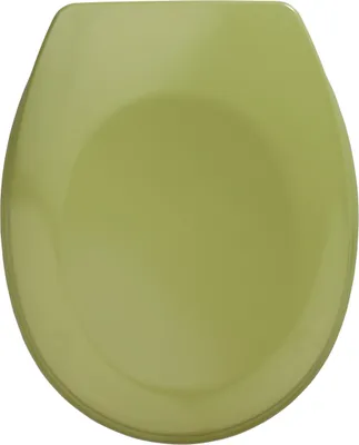 Image de WENKO Siège de WC Bergamo Vert mousse Acier inoxydable Toilettes Lunettes de WC Salle de bains WC visiteurs