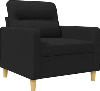 Produktbild von vidaXL Sofasessel Schwarz 60 cm Stoff