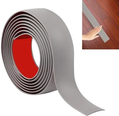 Productafbeelding van Laminaatvloer overgangsstrip - Zelfklevend, 200 cm x 4 cm, grijs