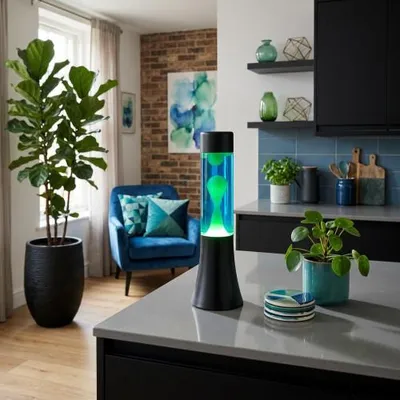 Image de Lampe à Lave en verre GREENBUBBLE