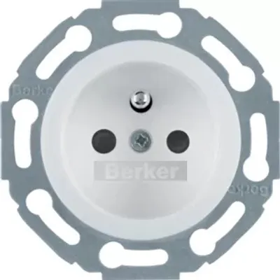 Zdjęcie produktu dla Berker 676579, Typu E, Biały, Duroplast, IEC 60884-1