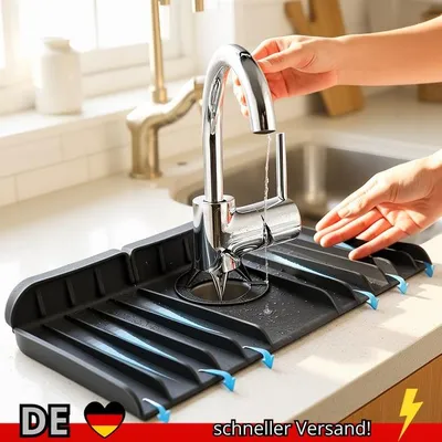 Produktbild von Silikon Wasserhahn Matte Spülmittel Schwamm Halter Waschbecken Küche