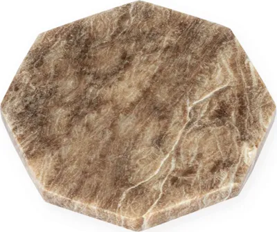 Produktbild von Alabaster Ladeplatte Achteck 8,5cm – Achteckige Ladeplatte für Heilsteine