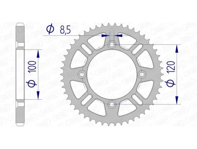 Produktbild von AFAM Kettenrad Alu Standard - 428