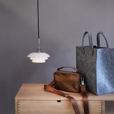 Produktbild von Pendelleuchte LED, Hängelampe, Deckenlampe Pendel, Pendellampe Esstisch, Pendelleuchte für Wohnzimmer, Skandinavische Design, DL20 Kleine Opal/chrom
