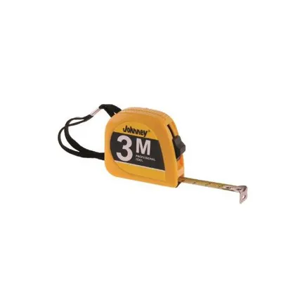 Obrázok produktu pre Olovený meter JOHNNEY 3 m x 13 mm - matná páskaEEC certifikát, spona na opasok - balenie po 1 ks