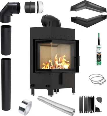 Produktbild von Kamineinsatz Kaminofen KRATKI LUCY Links 12 kW Ø 200 mm Montagesatz