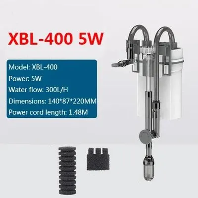 Produktbild von Aquariumfilter - XBL-400 Hang-On Außenfilter - 5W Energiesparend - Leiser Betrieb - Für Aquarium - 220-240V EU-Stecker - Groß