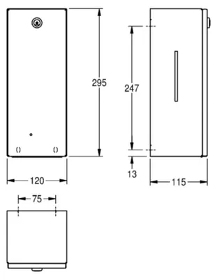 Produktbild von KWC elektronischer Desinfektionsspender RODAN RODX627H mit Sensor aus Chromnickelstahl