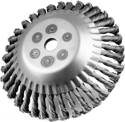 Produktbild von Bürste Für Mechanische Mäher, Drahtgeflecht, Loch 25,4 Mm, Durchmesser 200 Mm – Art. Nr. Tk200/2S