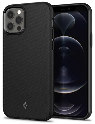Produktbild von Spigen Mag Armor, Cover, Apple, iPhone 12, iPhone 12 Pro, 15,5 cm (6.1"), Schwarz