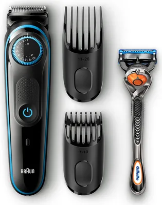 Produktbild von Braun BT5040, Waschbar, Akku, Schwarz, Blau