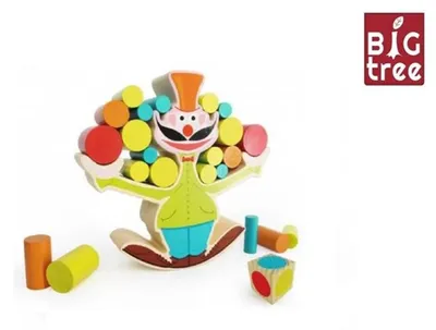 Produktbild von Großer Baum Balancespiel Clown Holz 15-teilig 18cm