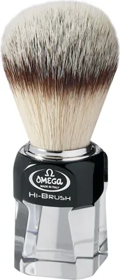Immagine prodotto di Pennello da barba Omega 140634 Fibra sintetica con manico in acrilico trasparente