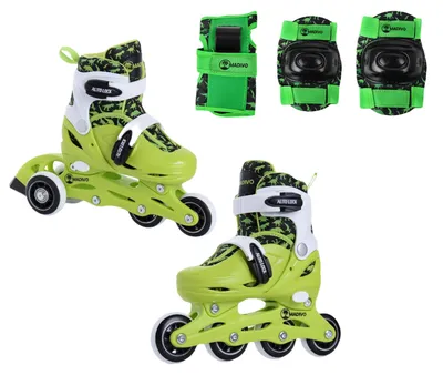 Produktbild von 2-in-1 verstellbare Inline-Skates und Rollschuhe für Kinder