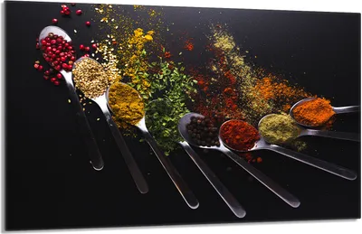Produktbild von Herdabdeckplatte 80x52cm 1-teilig Glaskeramikkochfeld-Abdeckung Spritzschutz, Gewürze Bunt