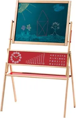 Immagine prodotto di roba lavagna, lavagna girevole, lavagna per scrivere foderata, lavagna da disegno magnetica, lavagna per bambini in legno, naturale