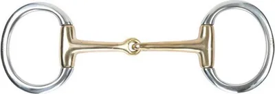 Productafbeelding van Shires - Eenvoudige teug met koperen bit, model Olivenkopf, artikelnummer ER375 (6 inch) (koper)
