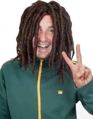 Produktbild von Braune Dreadlocks Perücke - für Fasching Karneval