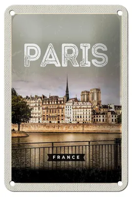 Produktbild von Blechschild Reise 12x18cm Paris Frankreich Architektur Dekoration