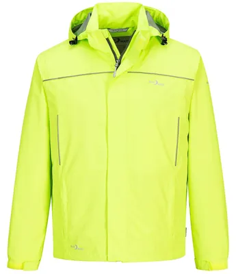 Produktbild von Blue Wave Herren Funktionsjacke Klaas - Verstaubare und wasserdichte Regenjacke mit Mesh-Innenfutter und Kapuze in Neongelb Größe XXL
