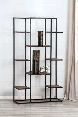 Produktbild von Gilde Regal, Metall, braun, VE 1, L. 35 cm, B. 100 cm, H. 180 cm 68766 4063387687666