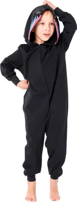 Produktbild von Ladeheid Kinder Mädchen Jungen Schlafoverall Tierkostüm Jumpsuit bunt Tiermotiv Verkleidung LA40-232 (Schwarz Pavian, 134-140)