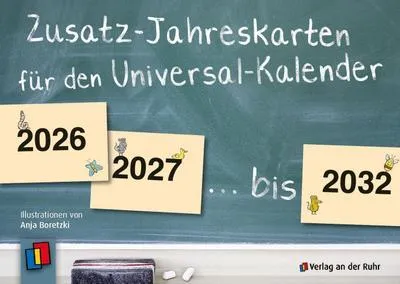 Produktbild von Zusatz-Jahreskarten 2026 - 2032 für den Universal-Kalender