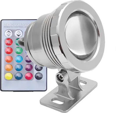 Obrázek produktu pro RGB LED podvodní světlo vodotěsné vícebarevné venkovní zahradní reflektory AC/DC 12V (stříbrné)