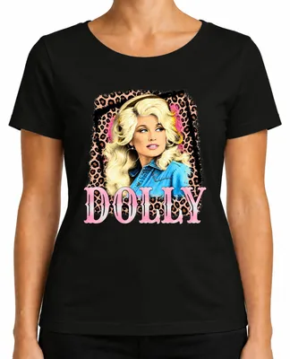 Productafbeelding van Dolly Parton, landelijke muzieklegende, westernzangeres, dames T-shirt, zwart, maat M