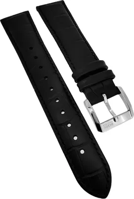 Produktbild von Hugo Boss | Uhrenarmband Leder schwarz Kroko-Optik | 1512844 > 1512845