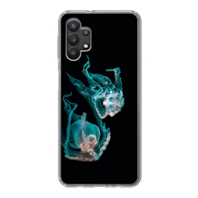 Produktbild von MuchoWow® Handyhülle Schutzhülle Hülle für Samsung Galaxy A32 5G Quallen - Meerestiere - Schwarz Silikon Softcase Handy Hülle - Softcase