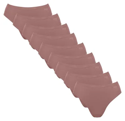 Produktbild von sloggi Damen Tai-Slip 9-Pack GO Daily Baumwolle Tai - CACAO - Größe XL