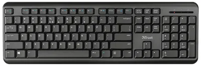 Obrázok produktu pre Trust Ody, Plná veľkosť (100 %), Bezdrôtový, RF Wireless, Membránový spínač kláves, QWERTZ, Čierna