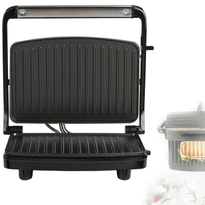 Produktbild von LIVOO Grill Elektro Tischgrill Elektrogrill Kontaktgrill Balkon DOC232G grau