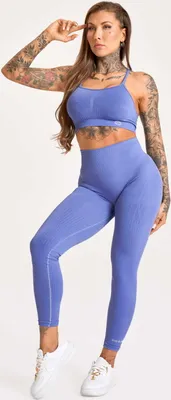 Immagine prodotto di Leggings push-up Gym Glamour 2.0 - Leggings da donna senza cuciture - Colore: Lavanda, Taglia: L