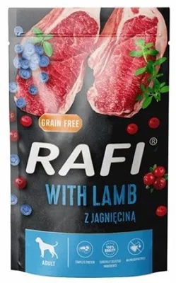 Zdjęcie produktu dla Dolina Noteci Rafi jagnięcina borówka żurawina Mokra karma dla psa 500g