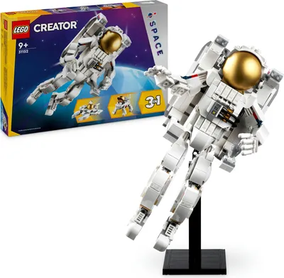 Produktbild von LEGO Creator 3in1 Astronaut im Weltraum Spielzeug, Modellbausatz mit Hund und Raumschiff für Kinder, Kinderzimmer-Deko, kreatives Geschenk für Jungs und Mädchen ab 9 Jahren 31152