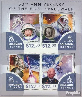 Produktbild von Briefmarken Salomoninseln 2015 Mi 3362-3365 Kleinbogen (kompl. Ausg.) postfrisch Erster Weltraumspaziergang