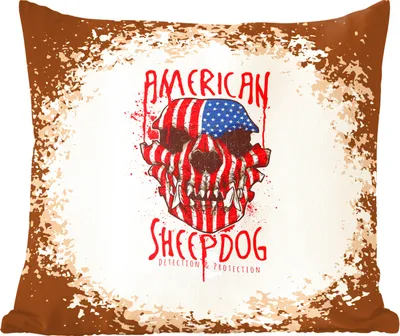 Produktbild von MuchoWow® Zierkissen Sofakissen Wohnzimmer Dekokissen 50x50 cm Jahrgang - Amerika - Hund - Komfort - Sofakissen