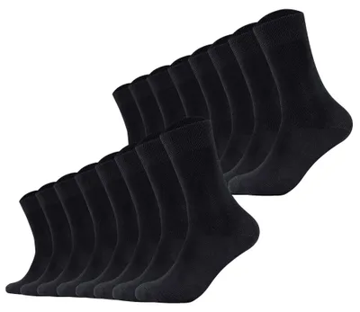Produktbild von s.Oliver Uni Socken, 16er Pack - Kurzsocken, einfarbig Schwarz 35-38