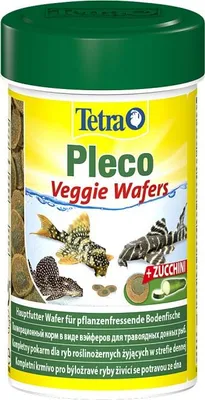 Produktbild von Tetra Pleco VeggieWafers 100ml - Futter für pflanzenfressende Bodenfische Tetra