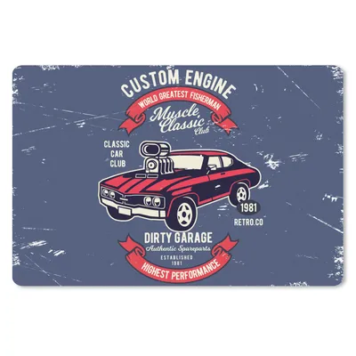 Produktbild von MuchoWow® Schreibtischunterlage Auto - Motorrad - Oldtimer - Zitat 60x40 cm - XXL Mauspad - Großes Mauspad