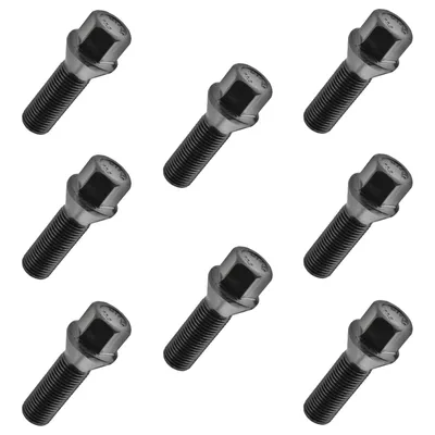Produktbild von 8x Radschraube M14x1.5 , Gewindelänge: 45mm, Kegelbund, SW17, Schwarz