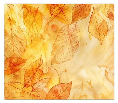 Produktbild von Spritzschutz Herdabdeckplatte Schneidebrett aus Glas Herbstblätter 1-Teilig (60x52cm)